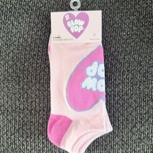 Blow pop 2 pairs of socks- heart and cherry design